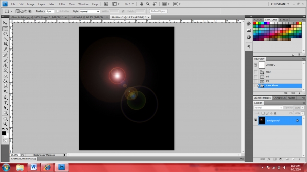 Creation of Holding an Orb: Step 1